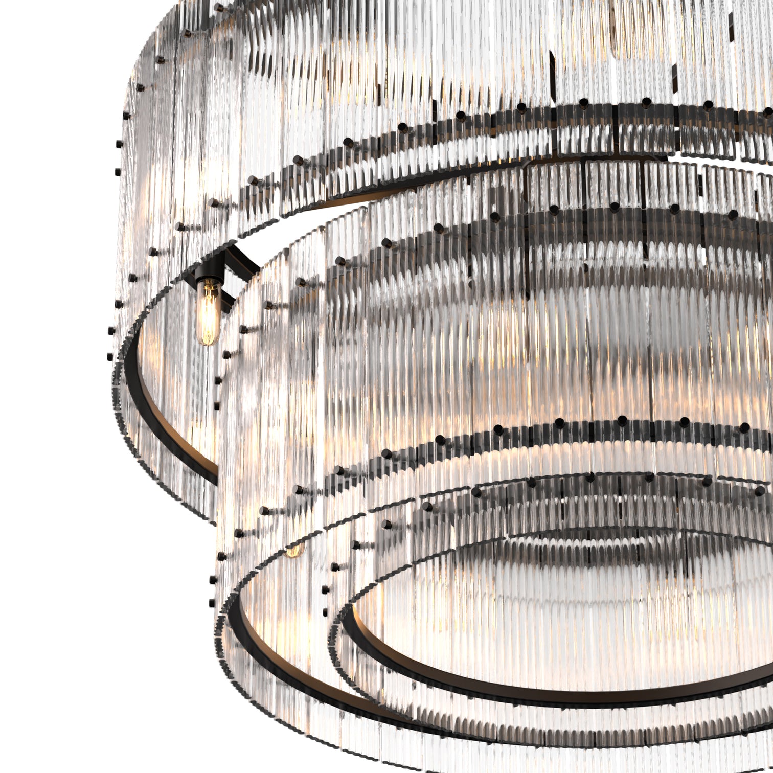 VALENCIA 2 Layer Round Large Modern Style K9 Crystal Chandelier Aged Brass 18* E14 base - 7Pandas Australia