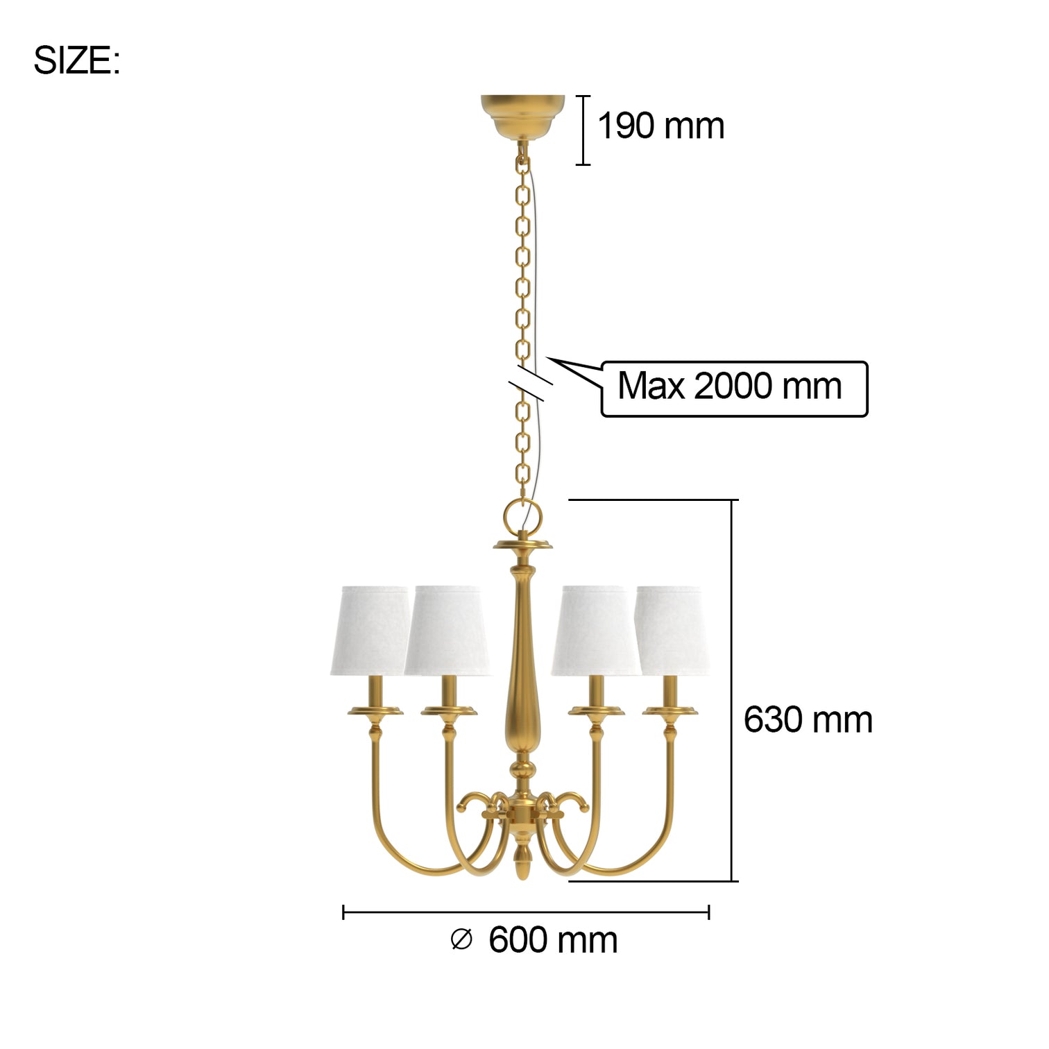 Castilla 6-Light Contemporary French Country Solid Copper Chandelier 6*E14 - 7Pandas Australia