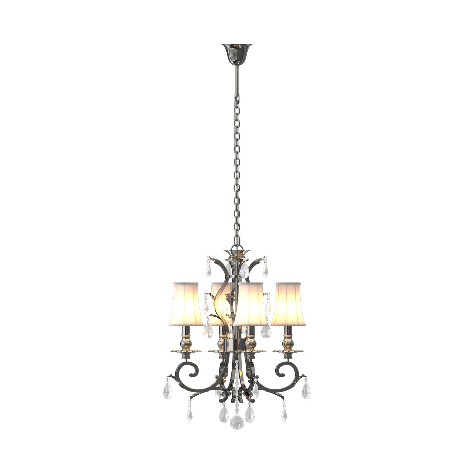 Milano 500mm Diameter 4 Lights Silver Luxury K9 Crystal Chandeliers for dining room, living Room E14 Base - 7Pandas Australia