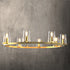CANOVA 8-Light Circular Modern contemporary Chandelier Aged Brass 8*E14 base
