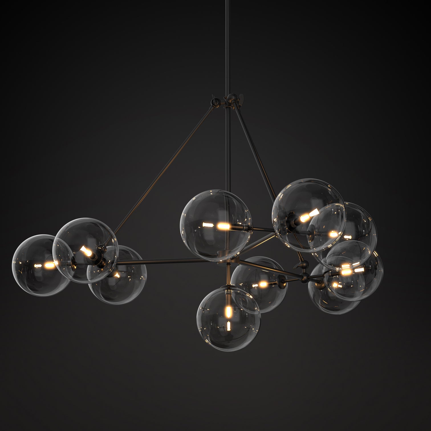 Bubble Large Contemporary Round Glass Ball Crystal Chandeliers 10*G9 Lamp base - 7Pandas Australia