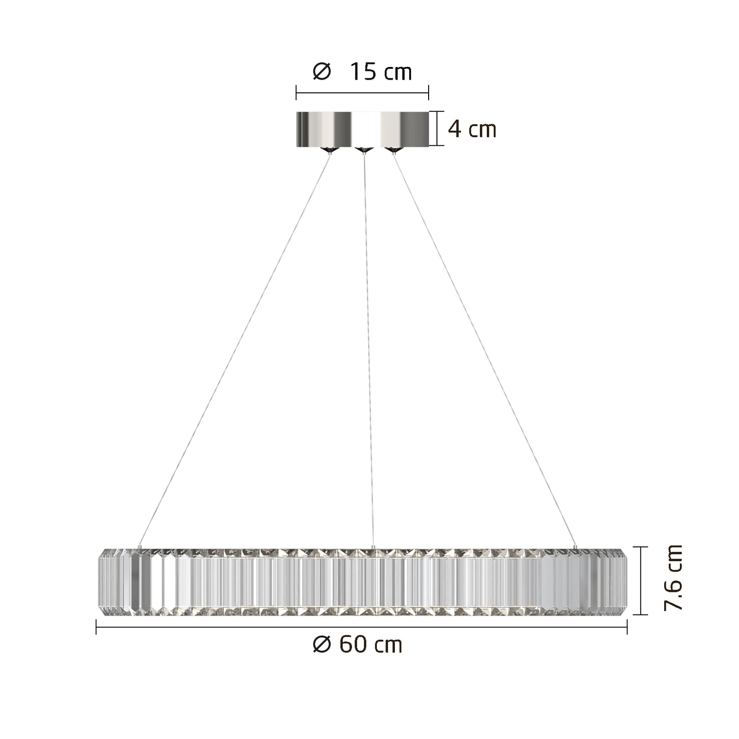 RING Modern Style Round Crystal Chandelier Pendant Light Tri-color - 7Pandas Australia