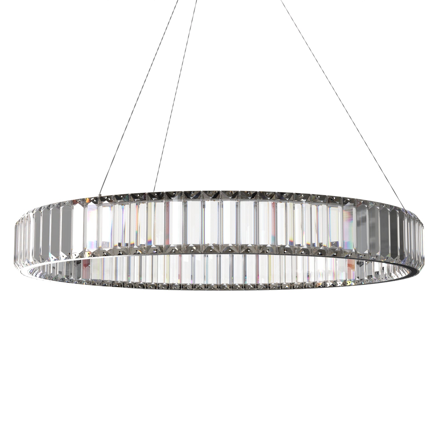 RING Modern Style Round Crystal Chandelier Pendant Light Tri-color - 7Pandas Australia