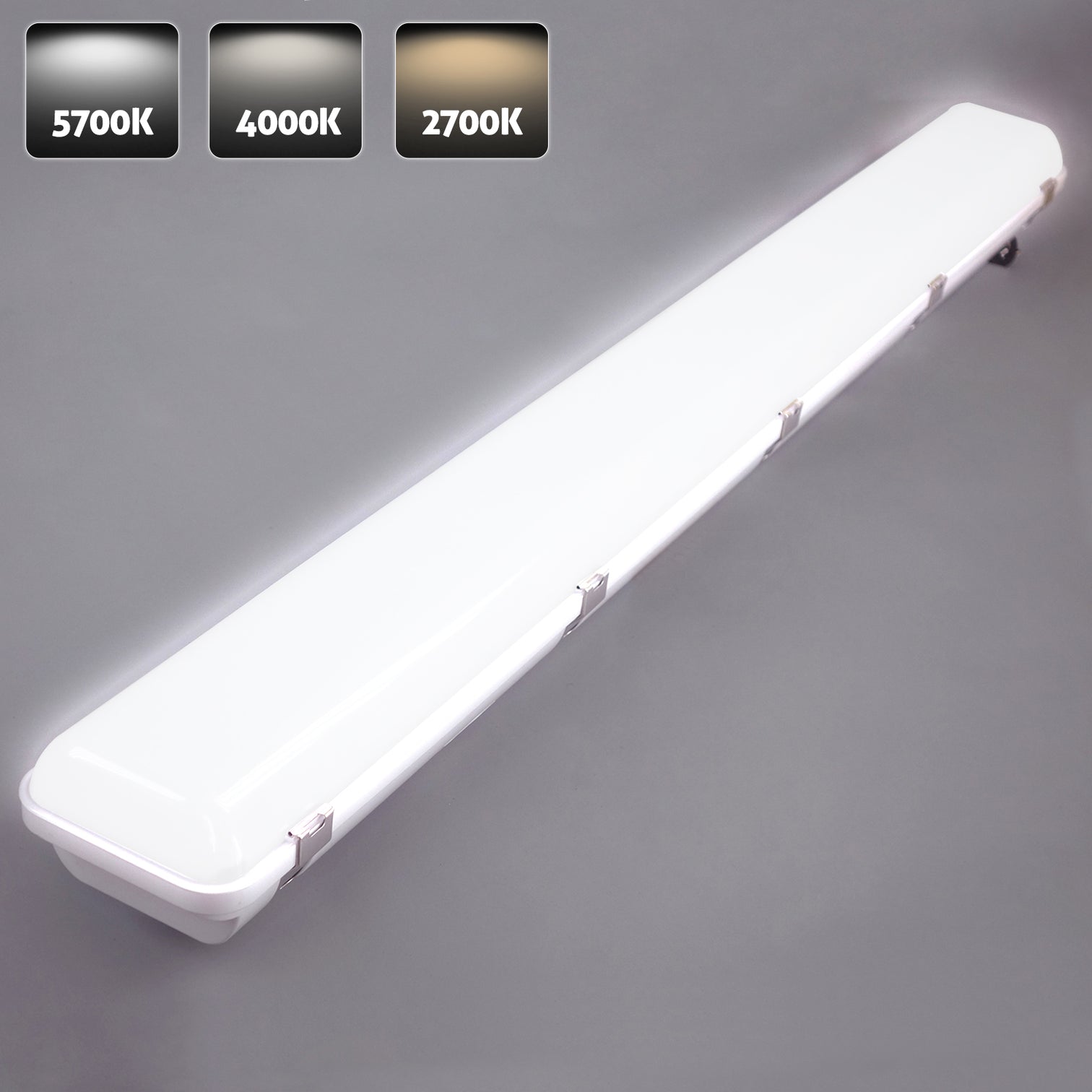 Guardian 1200mm LED Tri-Color Heavy Duty Weatherproof Linear Batten Light Dual-Power 22W 38W - 7Pandas Australia