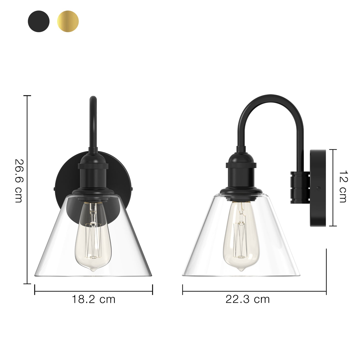 Peny Modern Classic Indoor Interior Wall Light Clear Glass - 7Pandas Australia