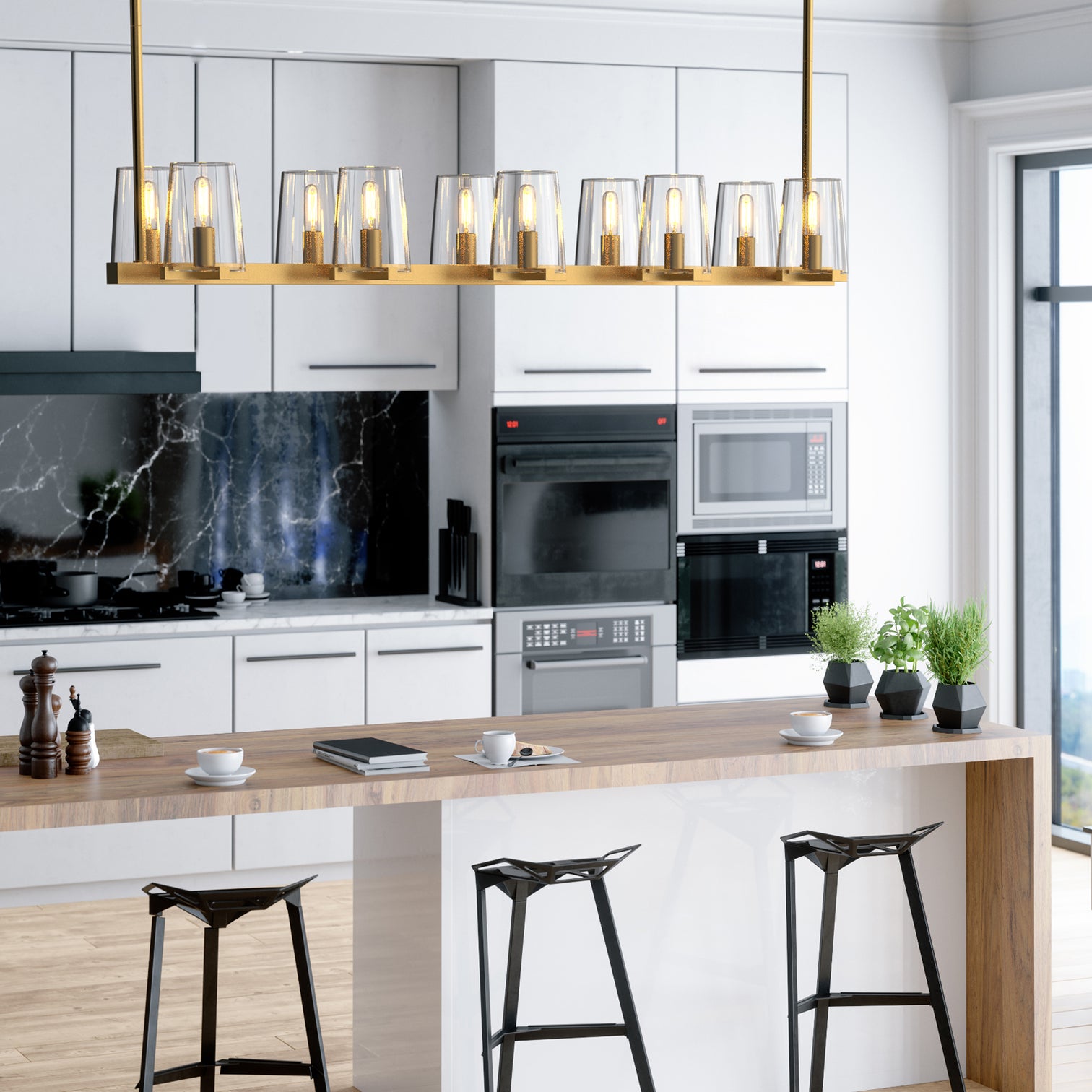 CANOVA 1250mm Length 10-Lights Modern Design Crystal Chandelier - 7Pandas Australia