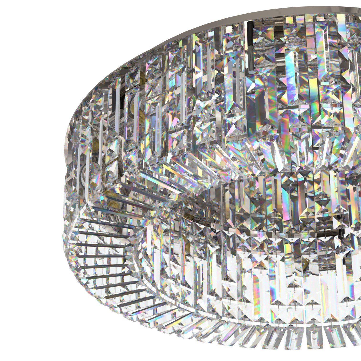 MANCHA Modern Flush Mount Round K9 Crystal Chandeliers E14 Lamp base - 7Pandas Australia