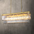 TERRANCE 16-Lights Modern Rectangle K9 Clear Crystal Chandeliers Kitchen Dining Room