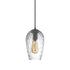 FILLE Contemporary Glass Pendant Light Clear Shade E27