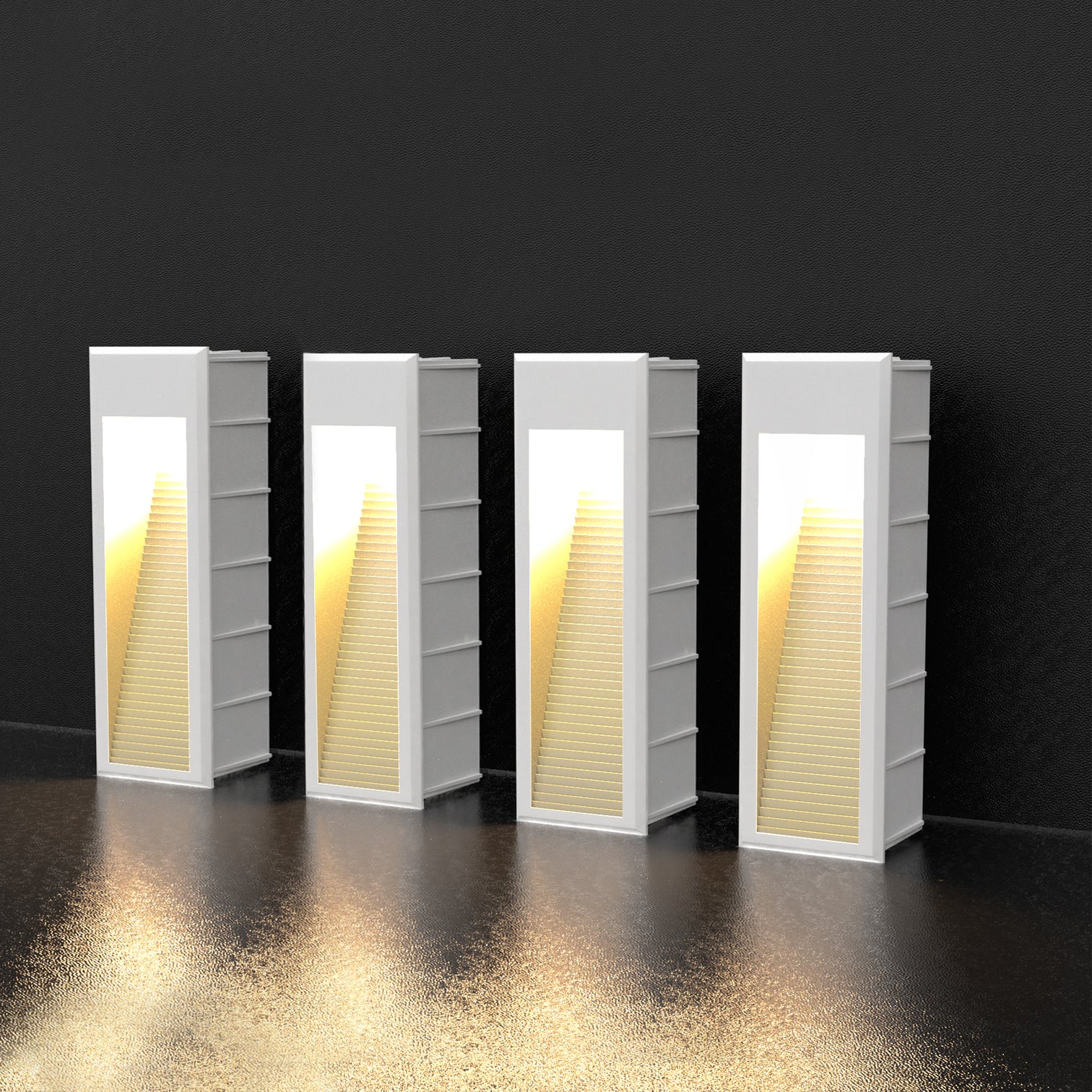 ST31 LED Outdoor Wall Light DC12V 3W Aluminium Stair Light Warmwhite 3000K IP65 4PACK - 7Pandas Australia