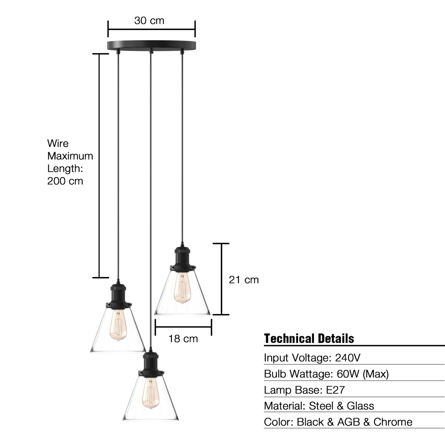 Peny 6-Lights Modern Style Glass Pendant Light Chandeliers Living Room - 7Pandas Australia