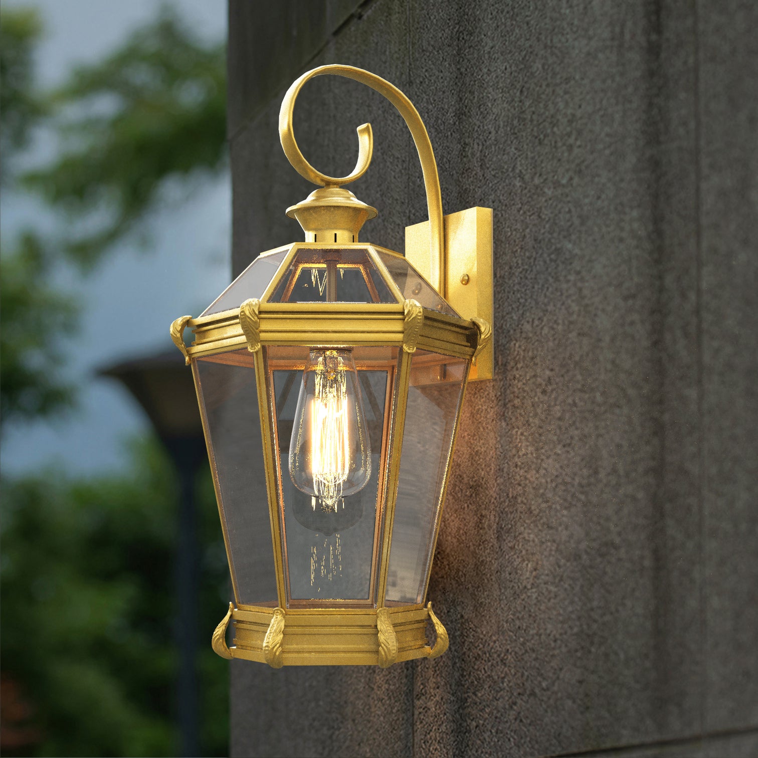 SARAH Solid Copper Outdoor Exterior Lighting Lantern Fixture IP44 Weather Proof - 7Pandas Australia