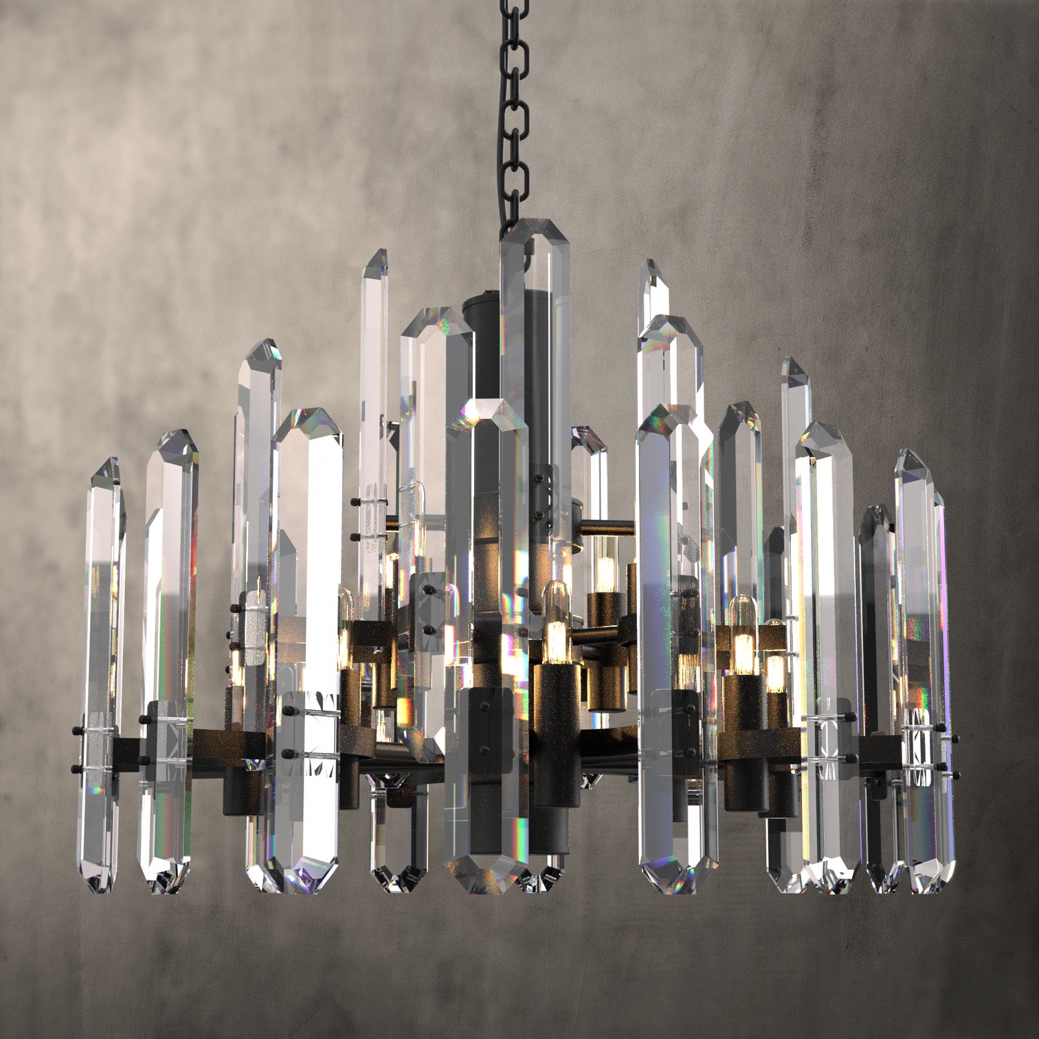 MELODY Contemporary K9 Crystal Chandelier with Ultra-Clear Crystal Glass with a solid frame - 7Pandas Australia