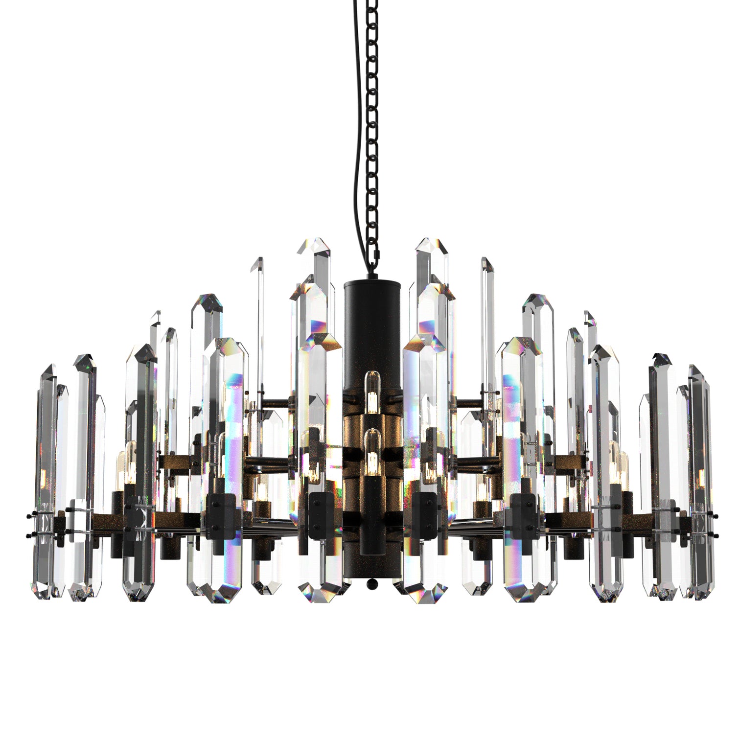 MELODY Contemporary K9 Crystal Chandelier with Ultra-Clear Crystal Glass with a solid frame - 7Pandas Australia