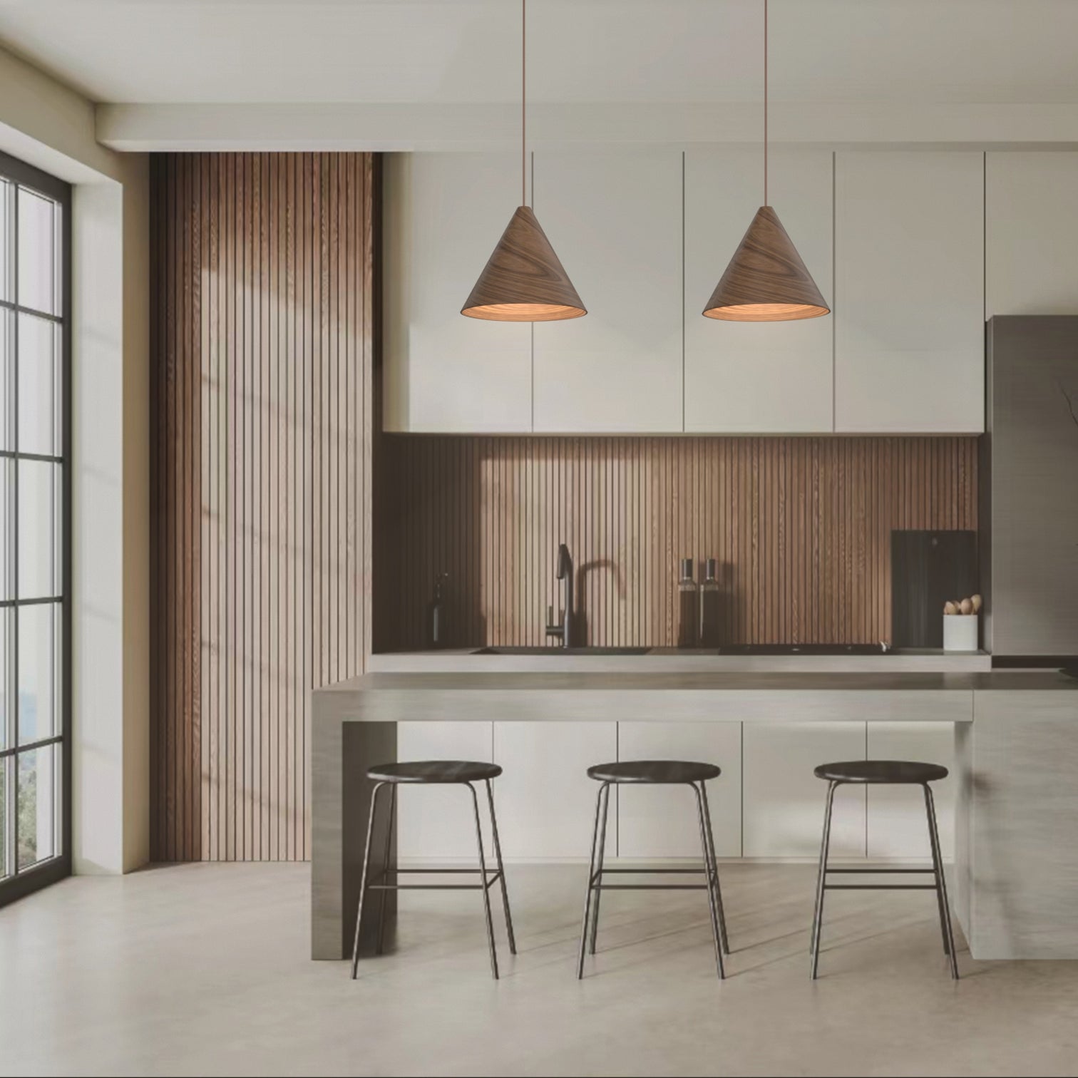 ERDOS Modern Nordic Style Natural Wood Pendant Light Fixtures E27 base - 7Pandas Australia