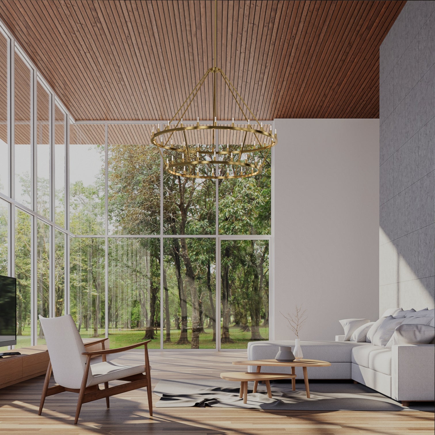 ALVA 42-Light Antique 2-Layer Bronze E14 Circular wagon wheel Farmhouse Chandelier - 7Pandas Australia