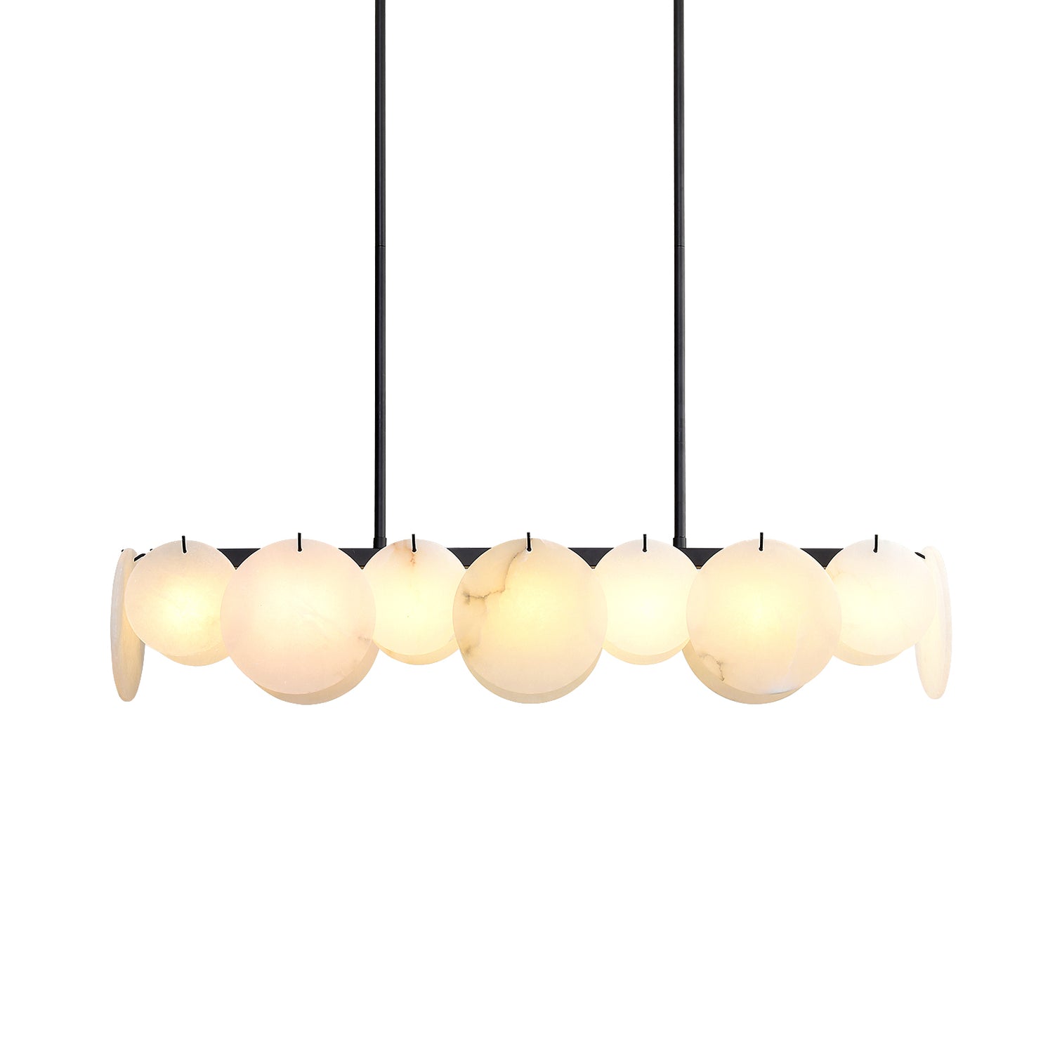 PORTSEA 1050mm Luxury Alabaster Stone Chandelier Dining Kitchen G9 Bulb Included - 7Pandas Australia