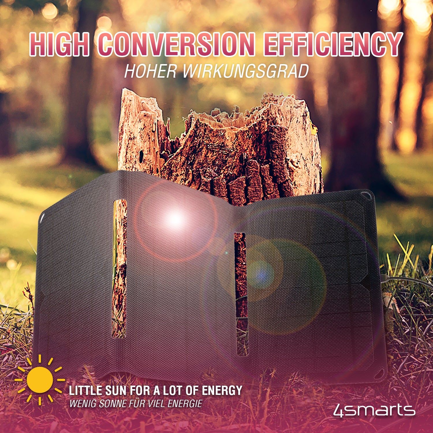 Solar Panel VoltSolar 20W with Dual USB-A Connector black - 7Pandas Australia