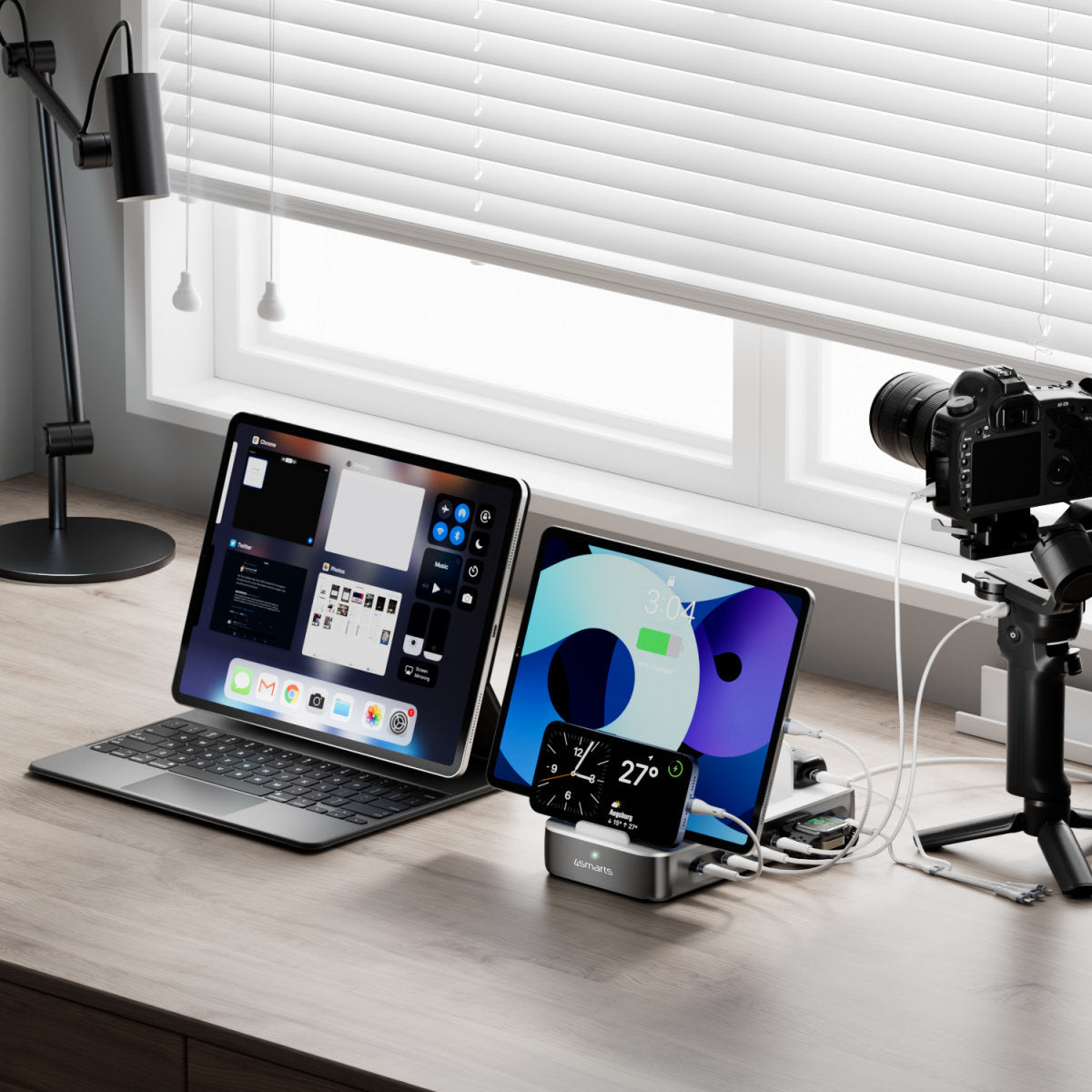 Charging station Team 100W 5C/1A incl. 6 cables space grey - 7Pandas Australia