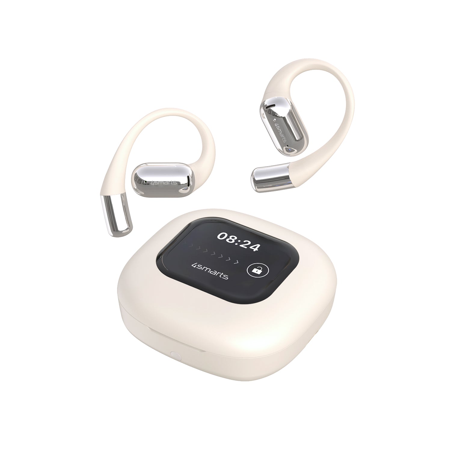Open-Ear Bluetooth Headset SkyBuds AI Screen Black Beige - 7Pandas Australia