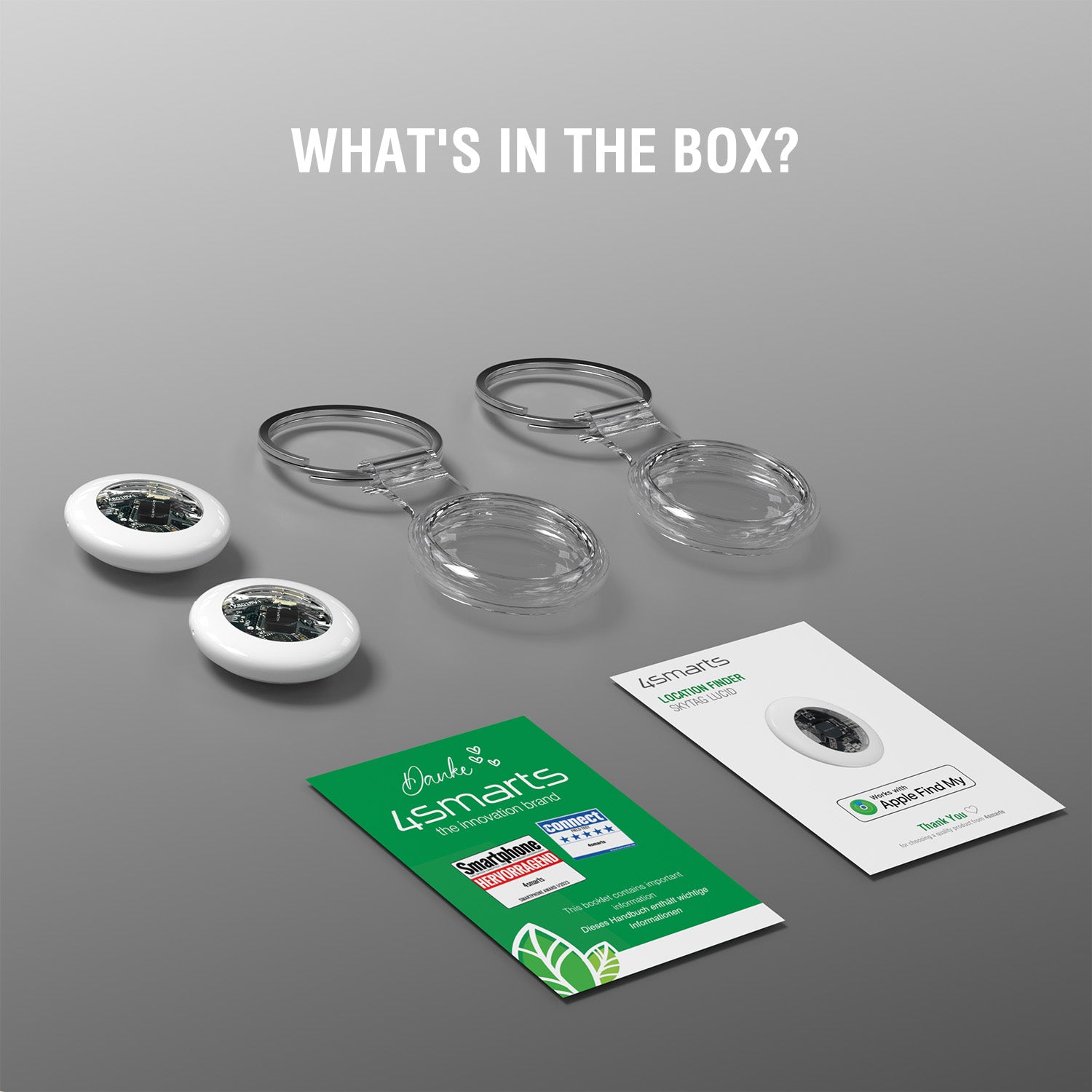 Location Finder SkyTag Bluetooth Tracker Lucid Set of 2, white - 7Pandas Australia