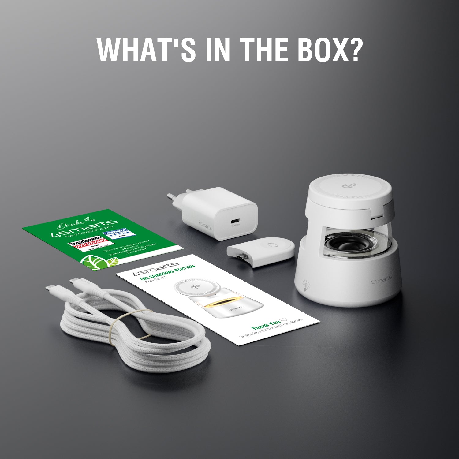 Qi2 Charging Station Aura Sound Black White - 7Pandas Australia