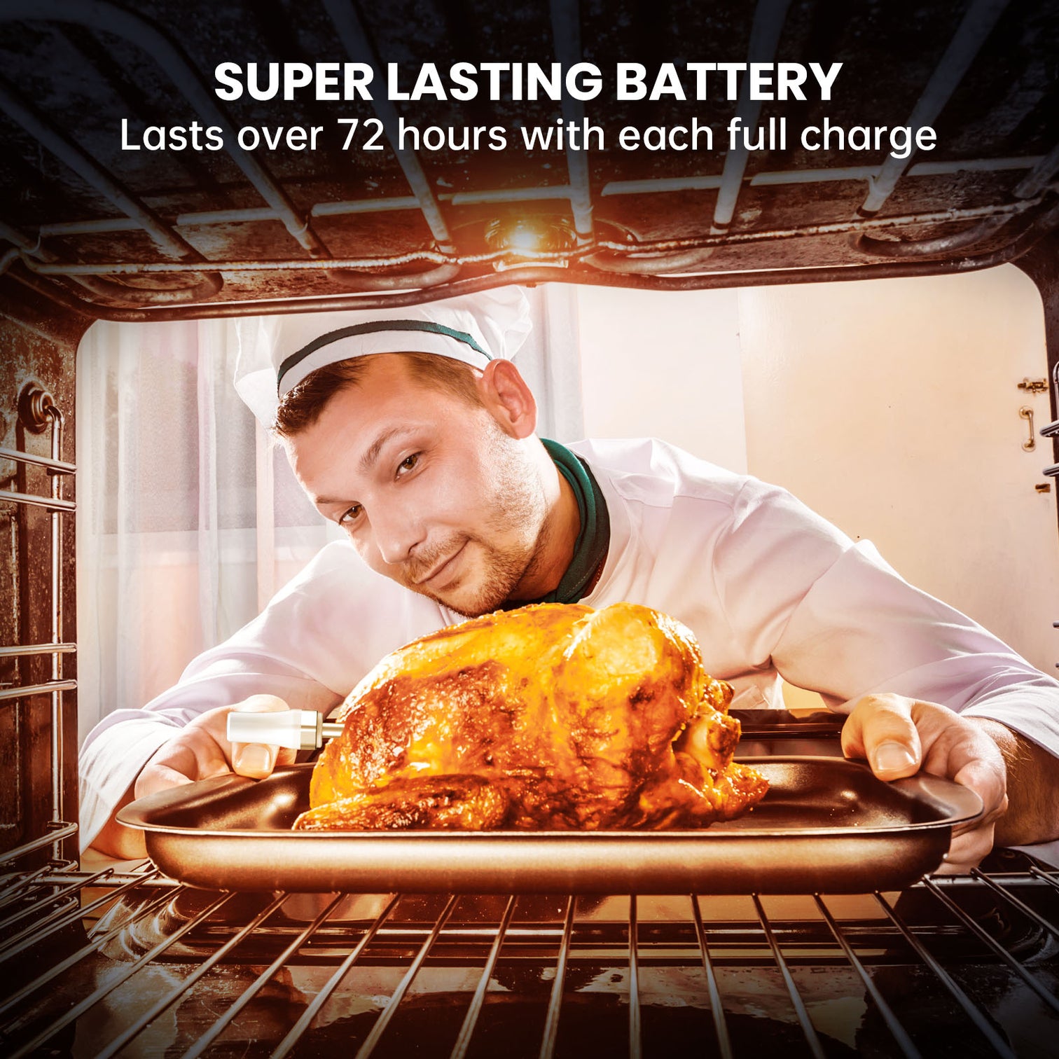 Wireless Meat Thermometer Probe 70M Bluetooth for BBQ Oven  Smoker iOS/Android App - 7Pandas Australia