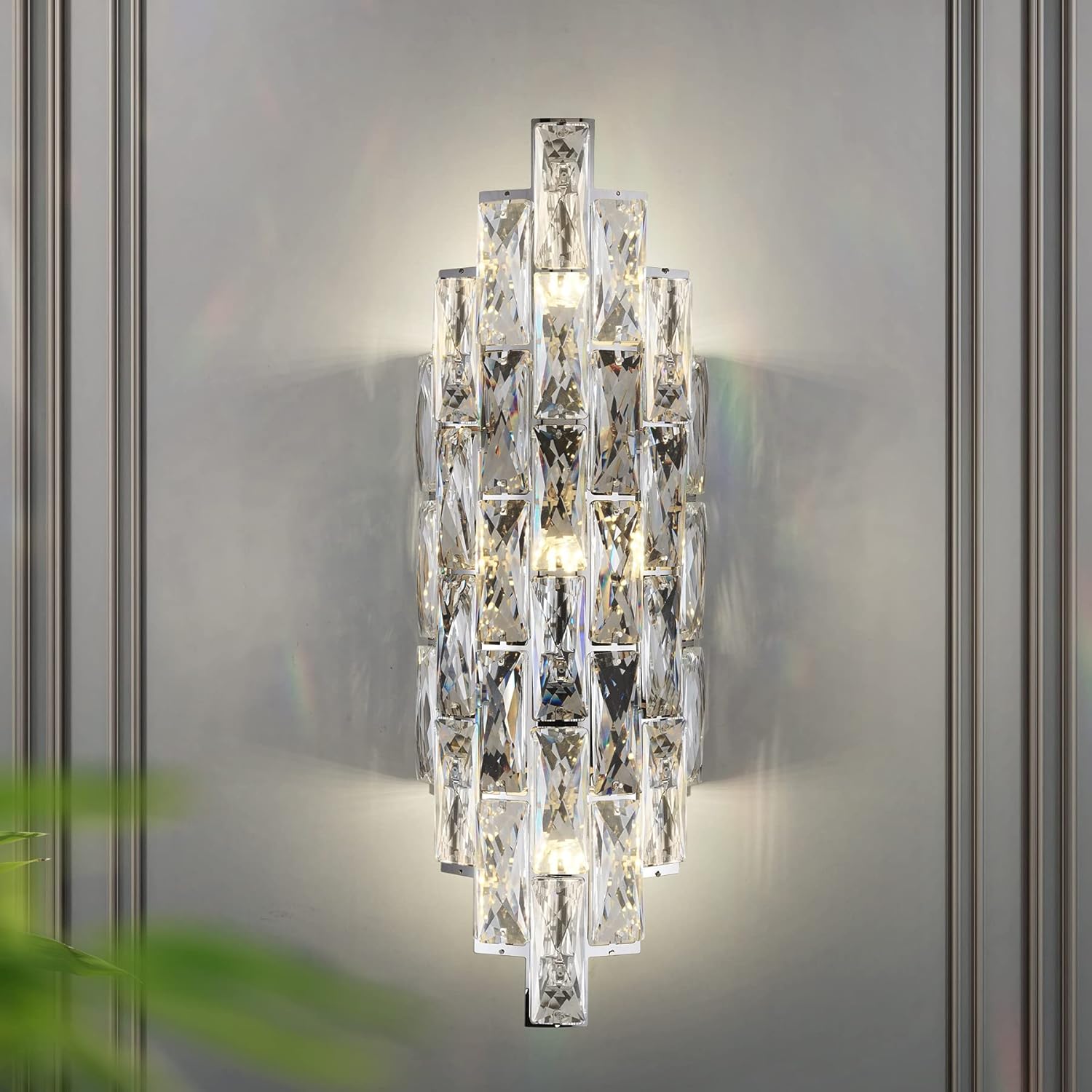 FOZIA Modern Luxury Crystal Wall Light Fixture Bathroom Vanity Light with G9 base - 7Pandas Australia