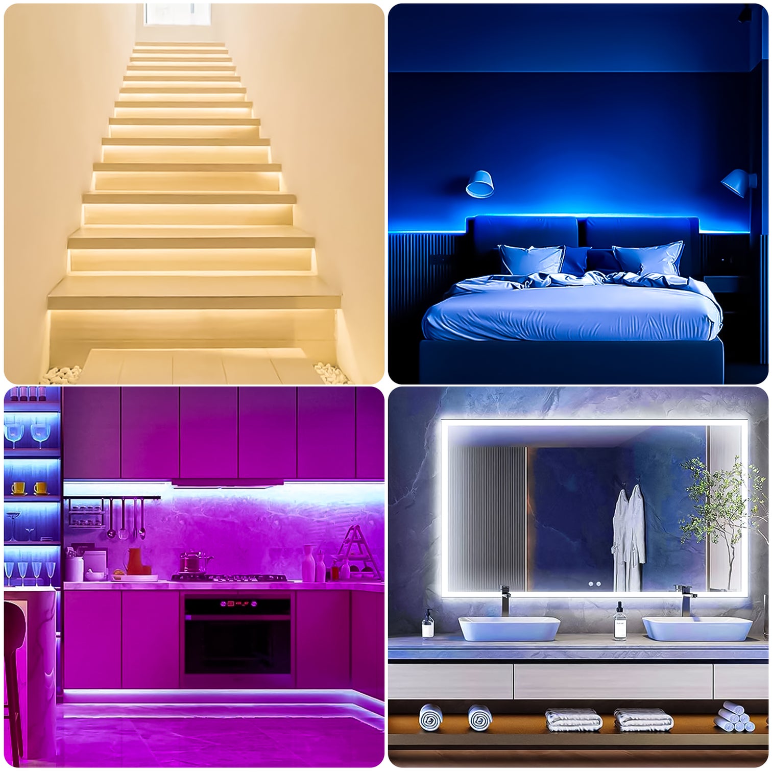 LED Neon Strip 5M 24V 60W RGB Color Rope IP65 Waterproof WIFI Controller - 7Pandas Australia