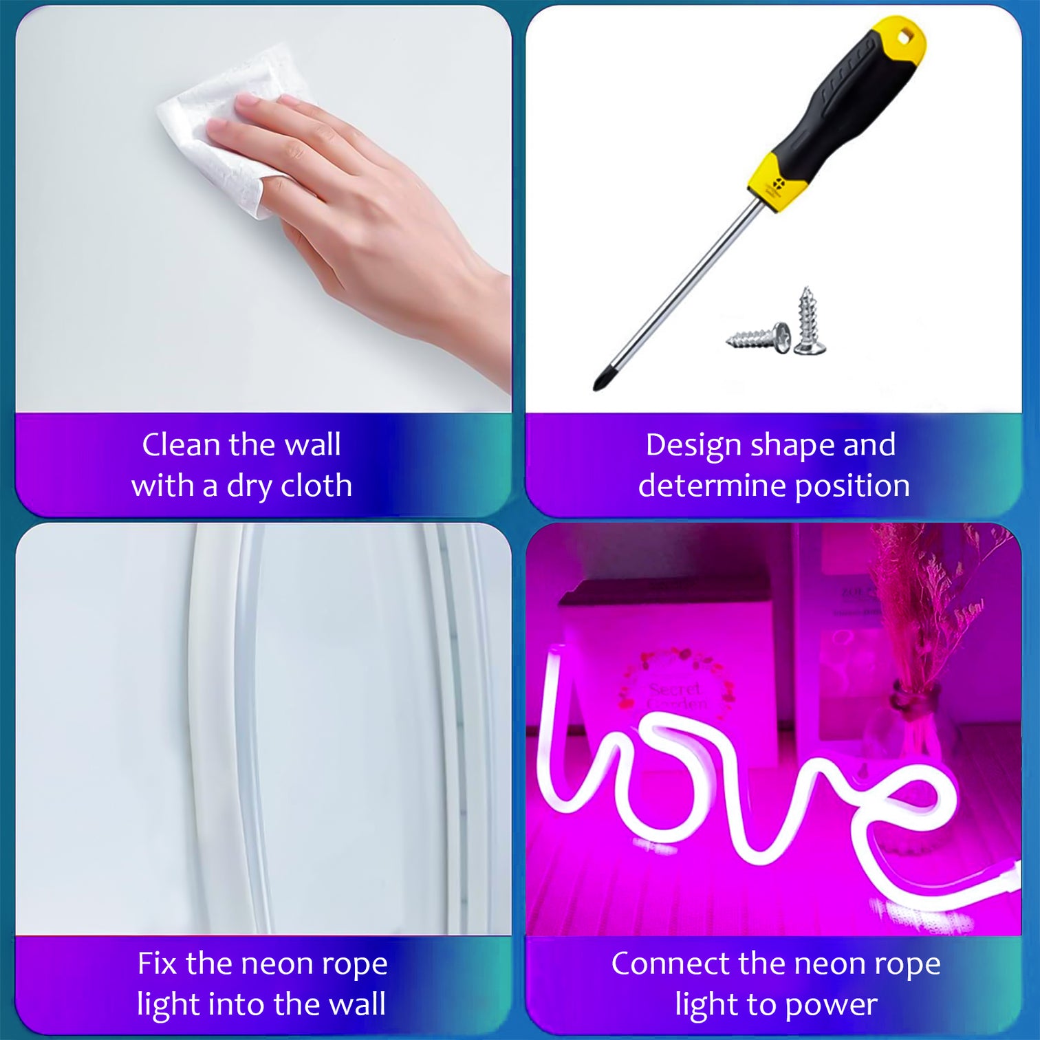 LED Neon Strip 5M 24V 60W RGB Color Rope IP65 Waterproof WIFI Controller - 7Pandas Australia