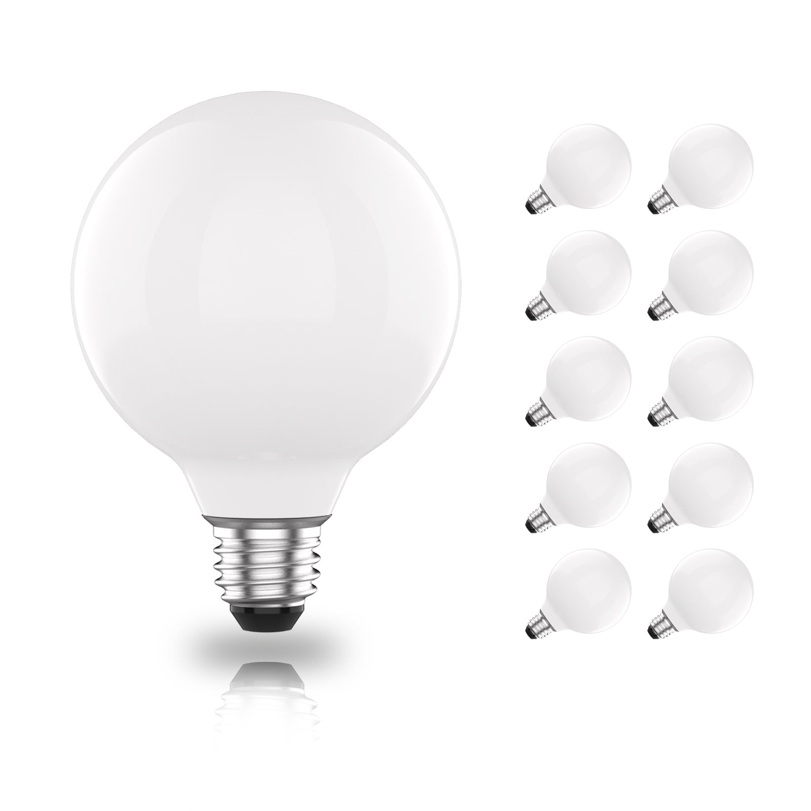 7W LED Glühbirne E27 80mm Opal – Dimmbar, 2700K Warmweiß