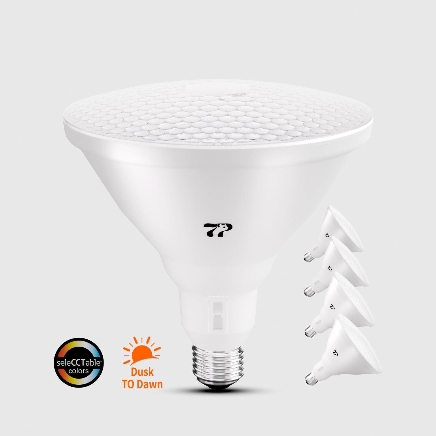 4PACK LED Outdoor PAR38 Dusk To Dawn 5CCT RGBCW 12W 1050LM Not Dimmable - 7Pandas Australia