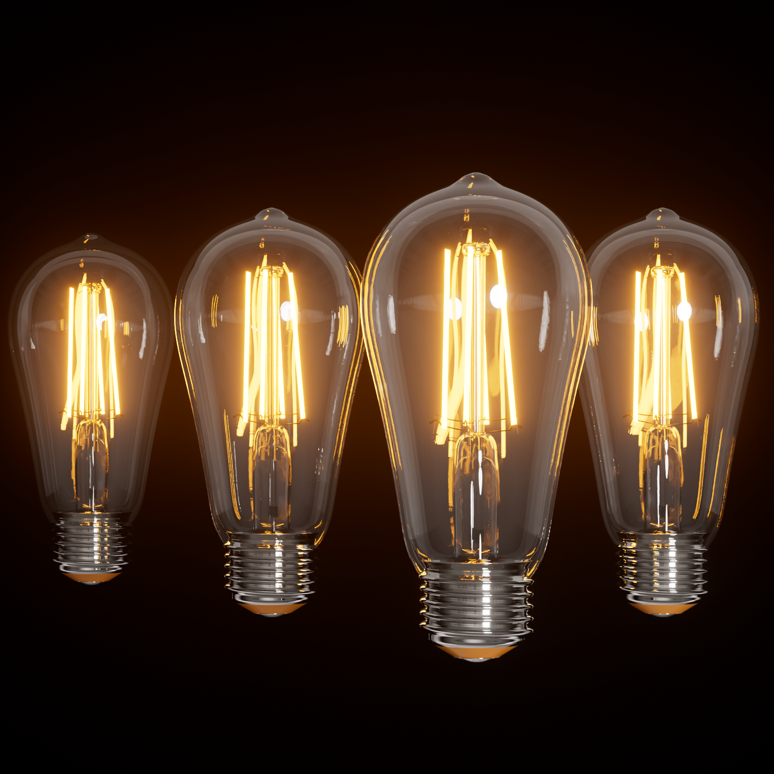 4PACK Dusk to Dawn LED Filament Bulb 5W Equivalent 60W 2700K Warmwhite Dimmable - 7Pandas Australia