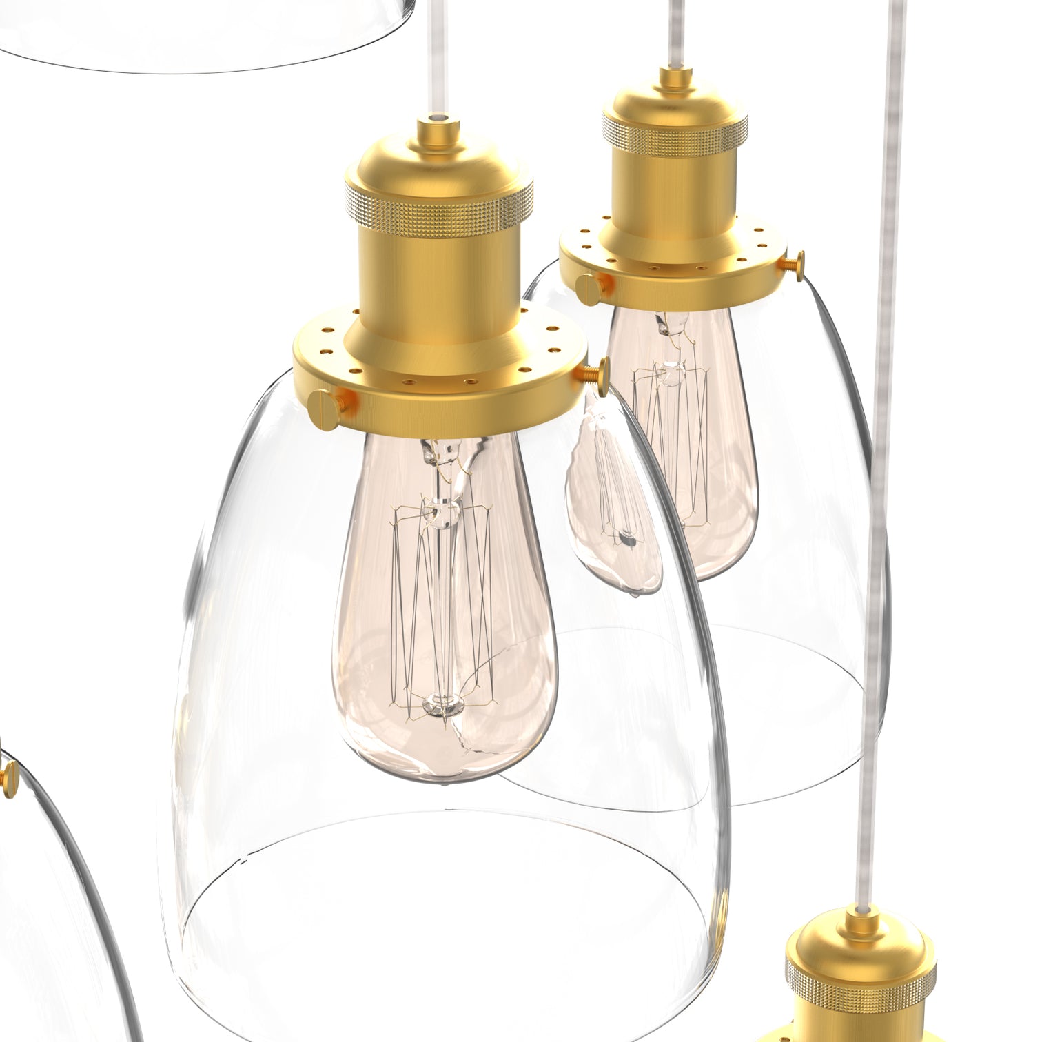 Winer 6-Lights Modern Style Glass Pendant Light Chandeliers Living Room - 7Pandas Australia