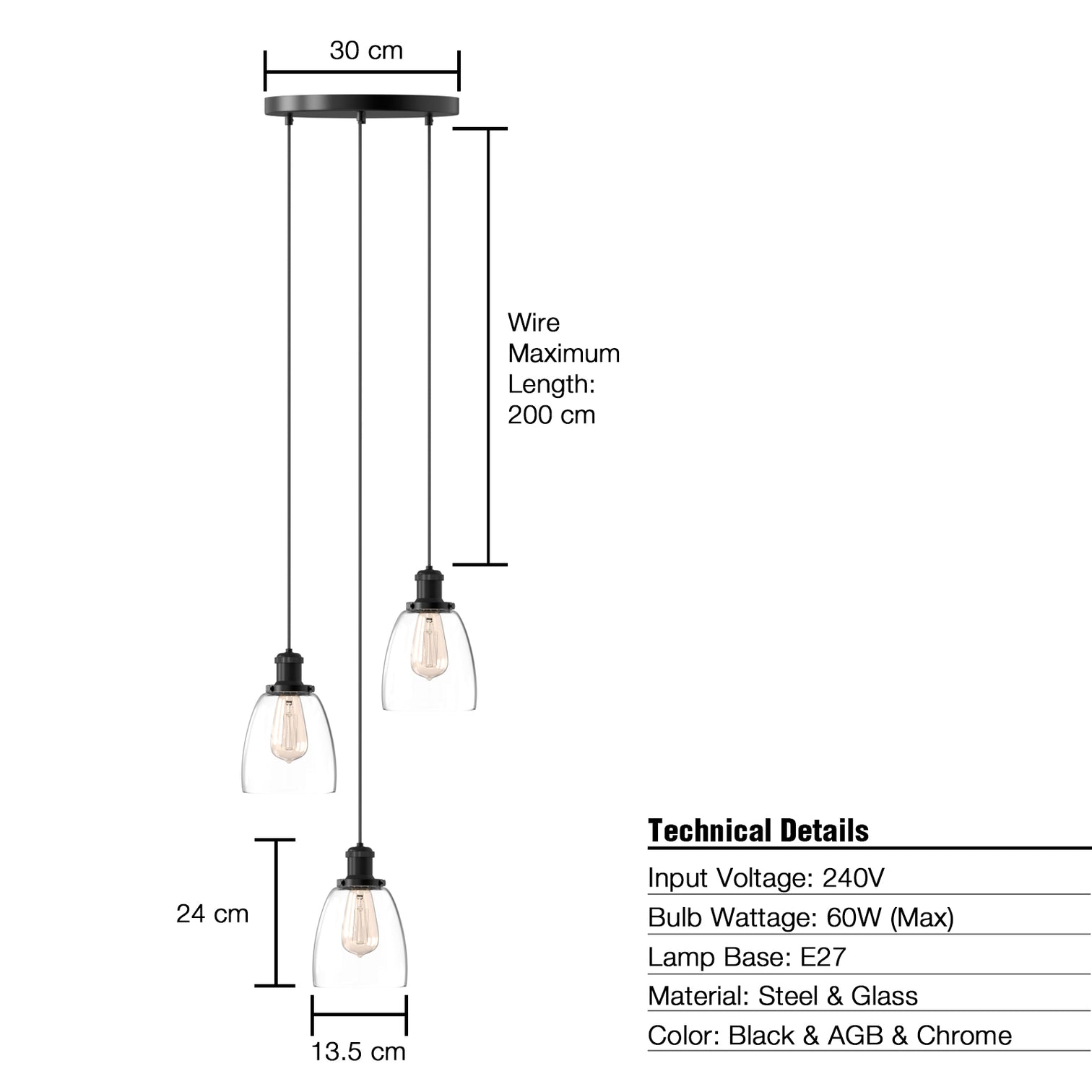 Winer 6-Lights Modern Style Glass Pendant Light Chandeliers Living Room - 7Pandas Australia