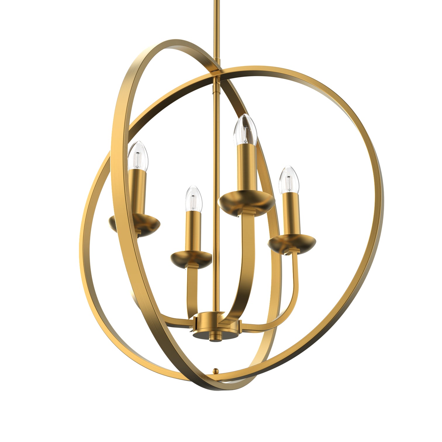 JUSMIN 560mm dia Round Farmhouse Style Chandelier Dining Room Aged Brass - 7Pandas Australia