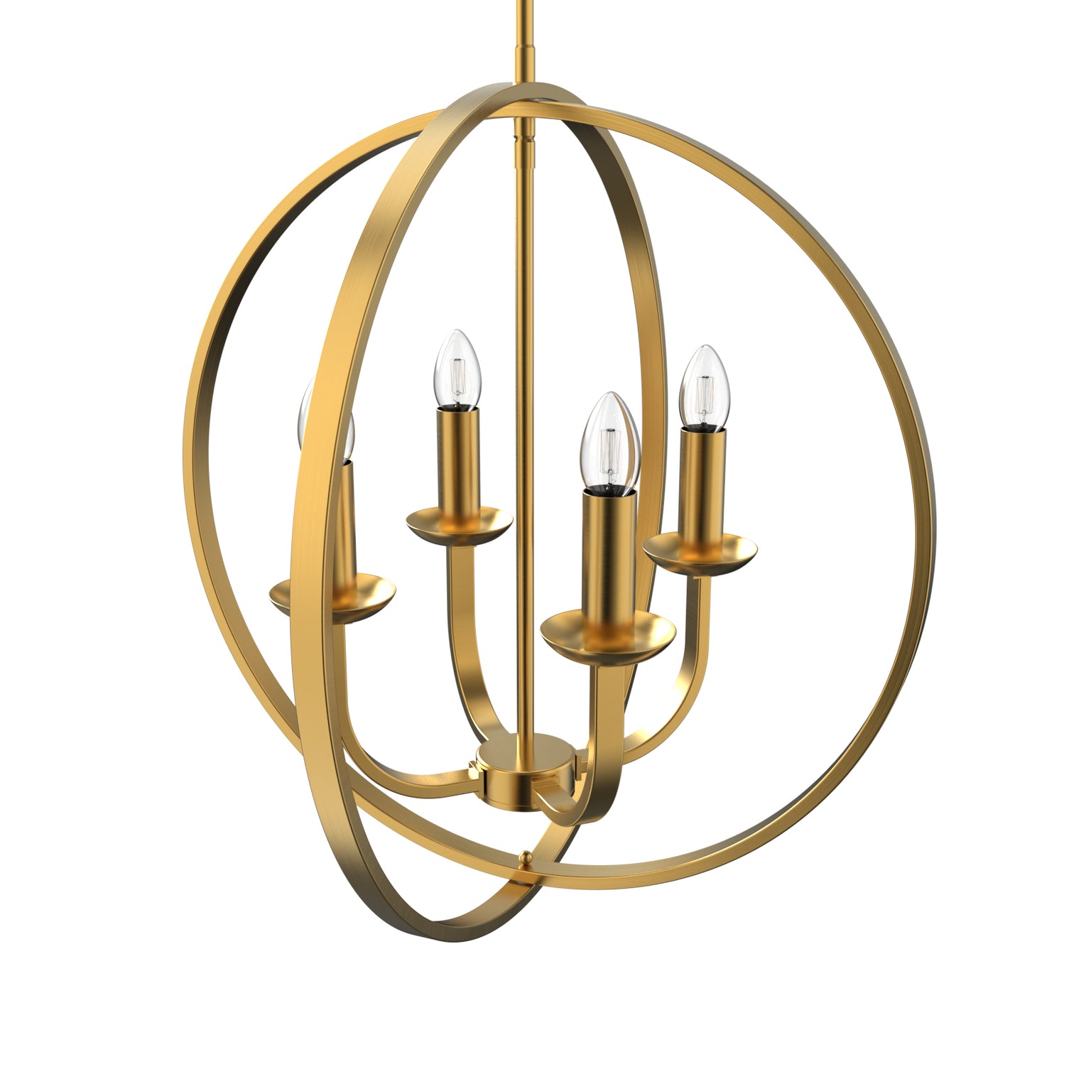 JUSMIN 560mm dia Round Farmhouse Style Chandelier Dining Room Aged Brass - 7Pandas Australia