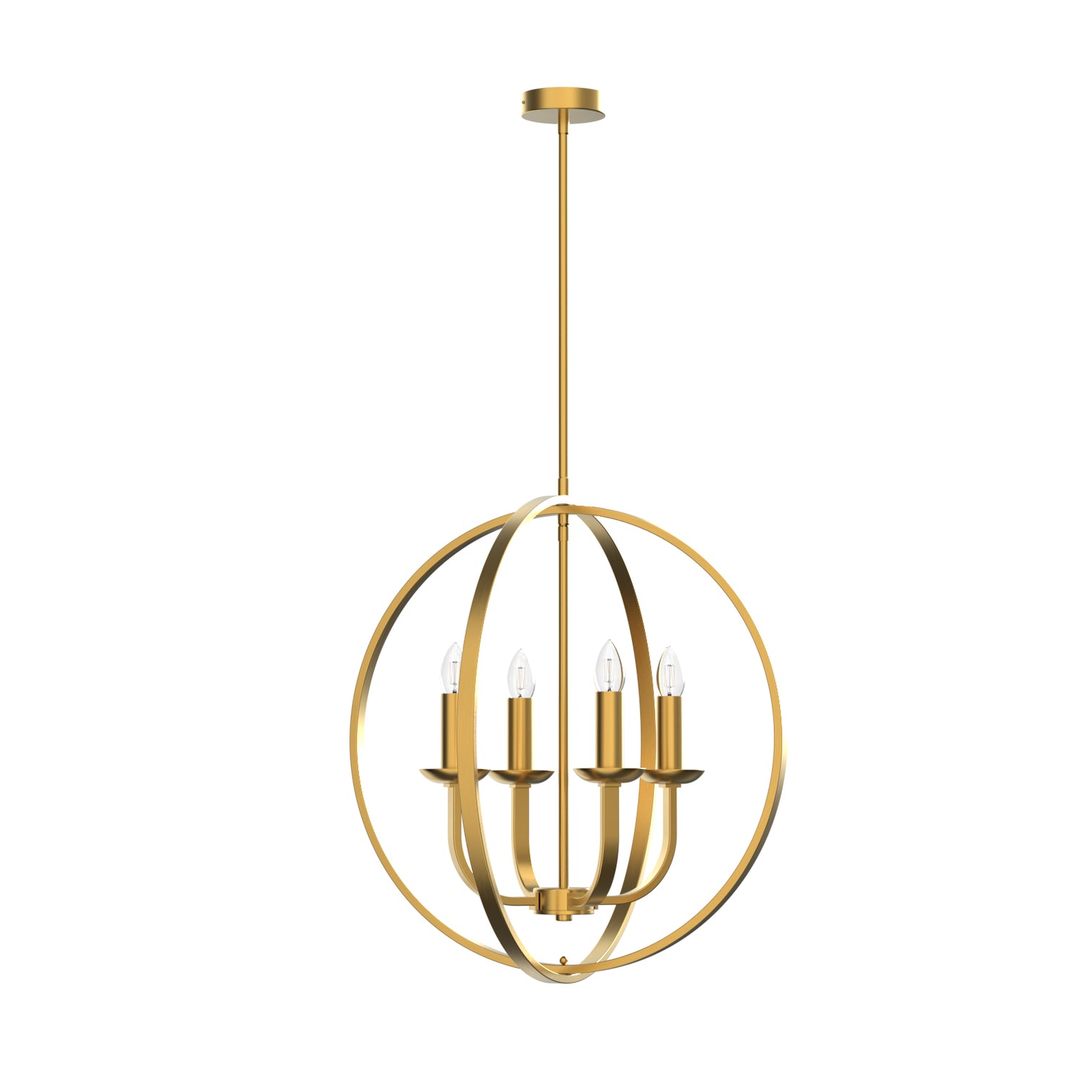 JUSMIN 560mm dia Round Farmhouse Style Chandelier Dining Room Aged Brass - 7Pandas Australia
