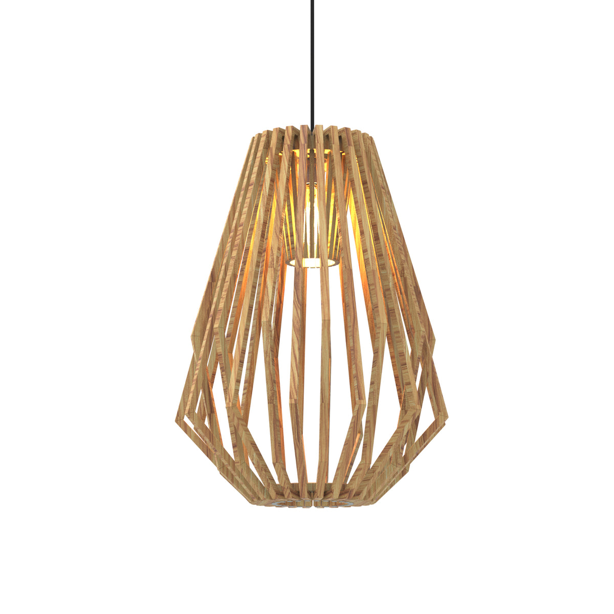 YARA Modern Timber Pendant Light Kitchen Bench top Solid Wood Light Be