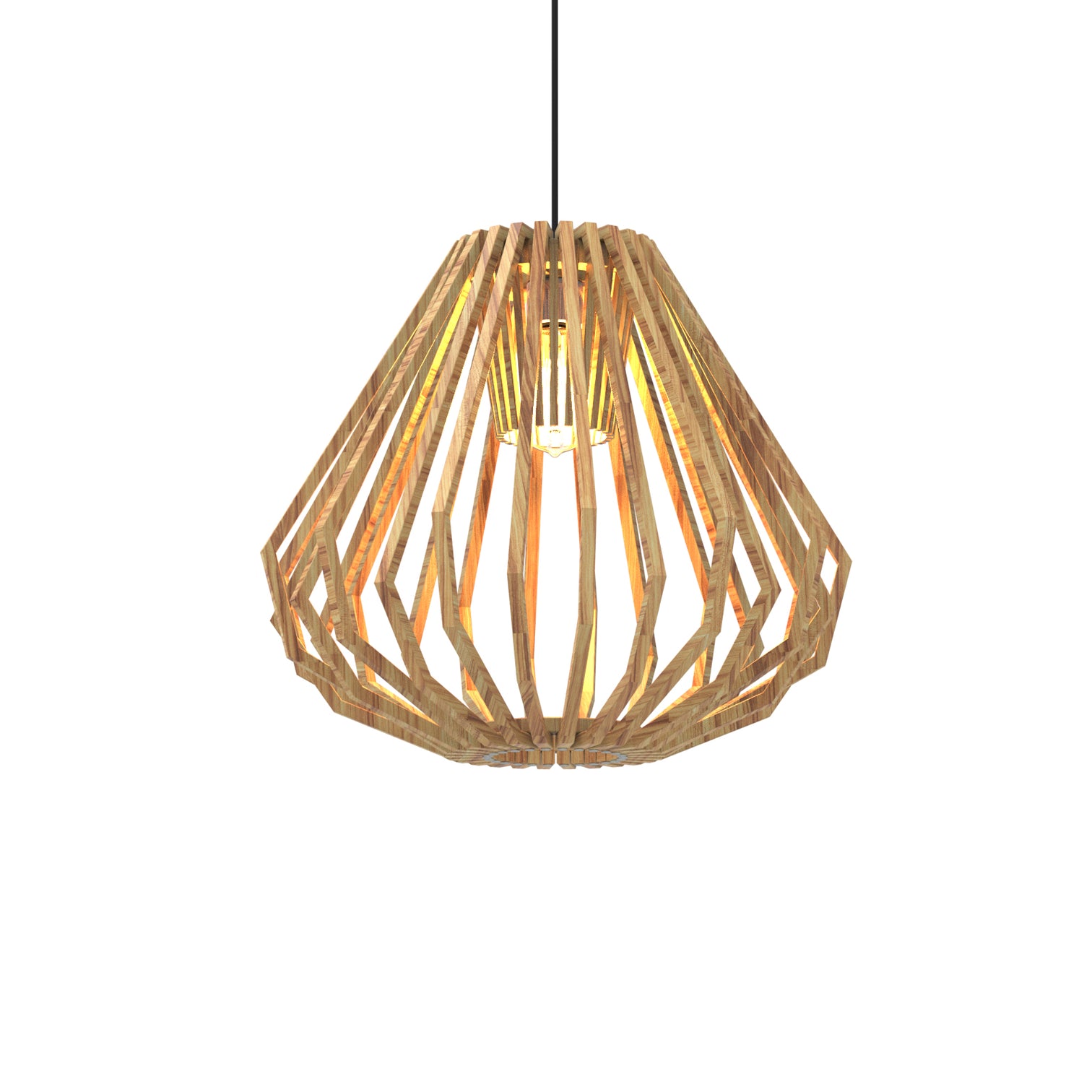 YARA Modern Timber Pendant Light Kitchen Bench top Solid Wood Light Beige - 7Pandas Australia