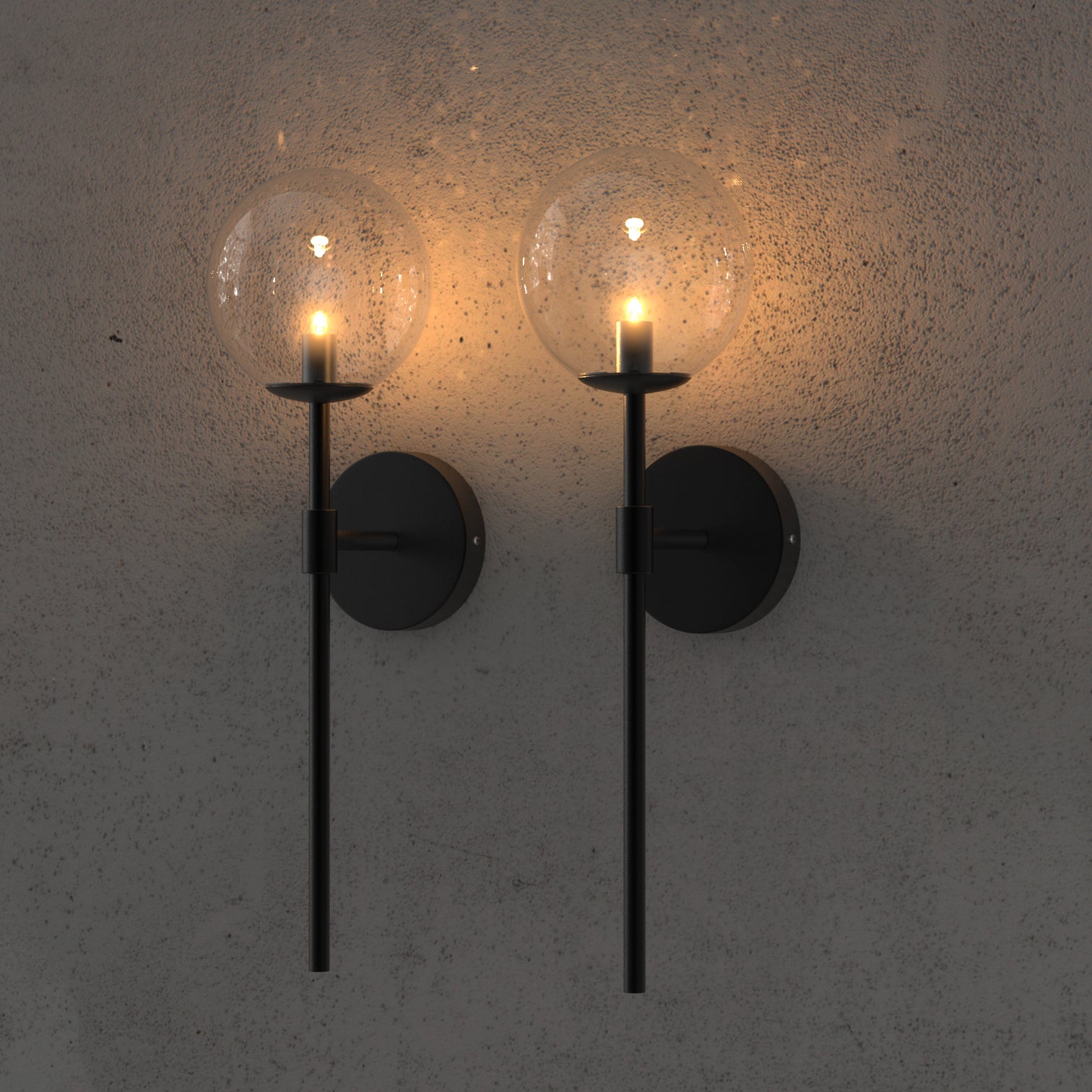 WESTIN Interior Wall Light Long Stem Round Glass Shade Modern Style G9 - 7Pandas Australia