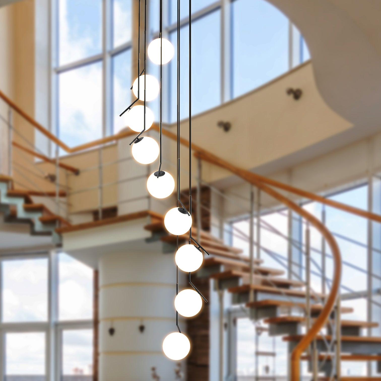 ROSEE Large Modern Chandelier Glass Ball Type Solid Copper E27 lamp base - 7Pandas Australia