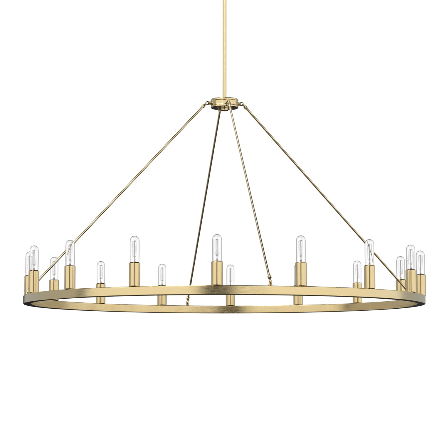 ALVA 16-Light Modern Wagon Wheel Chandelier Aged Brass E14 Farmhouse Light - 7Pandas Australia