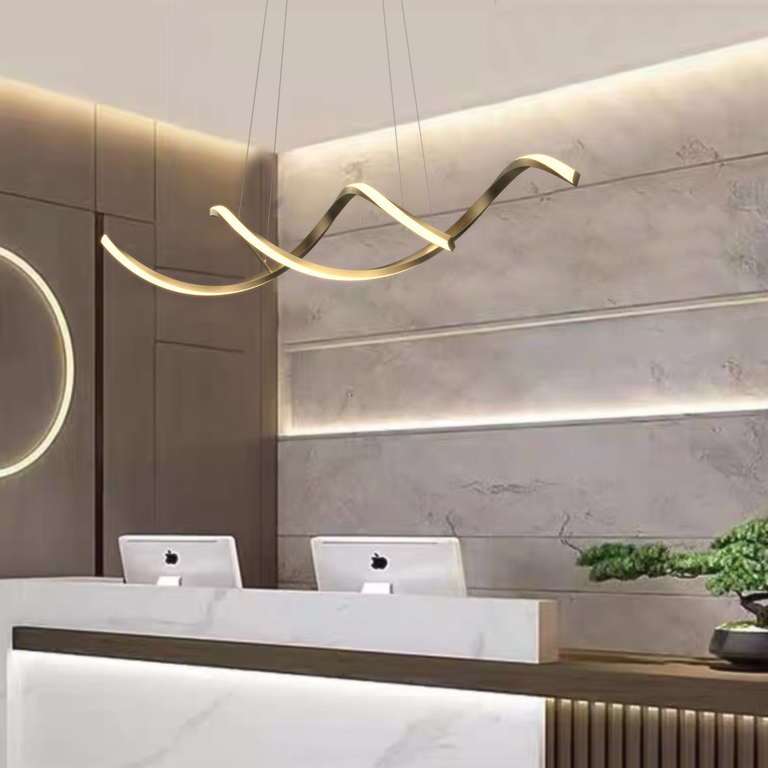 LEEDS Modern Style 1500mm Length LED Pendant Light 46W 3CCT Dimmable Dining Table