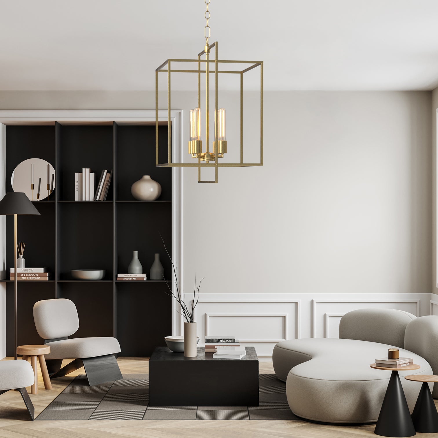 HELIOS 4-Lights Farmhouse Pendant Light Industrial Style Adjustable Hanging Light Fixtures - 7Pandas Australia