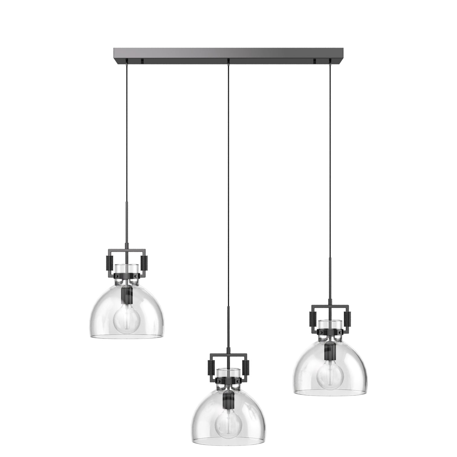 Oporto Modern Glass Pendant Light Kitchen Island bench top Aged Brass Chrome Black E27 - 7Pandas Australia