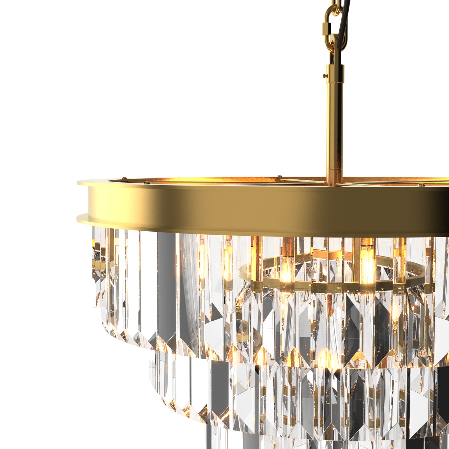 Teras K9 Modern Crystal Chandelier Round Light Fixture Dining Room Living Room E14 base - 7Pandas Australia