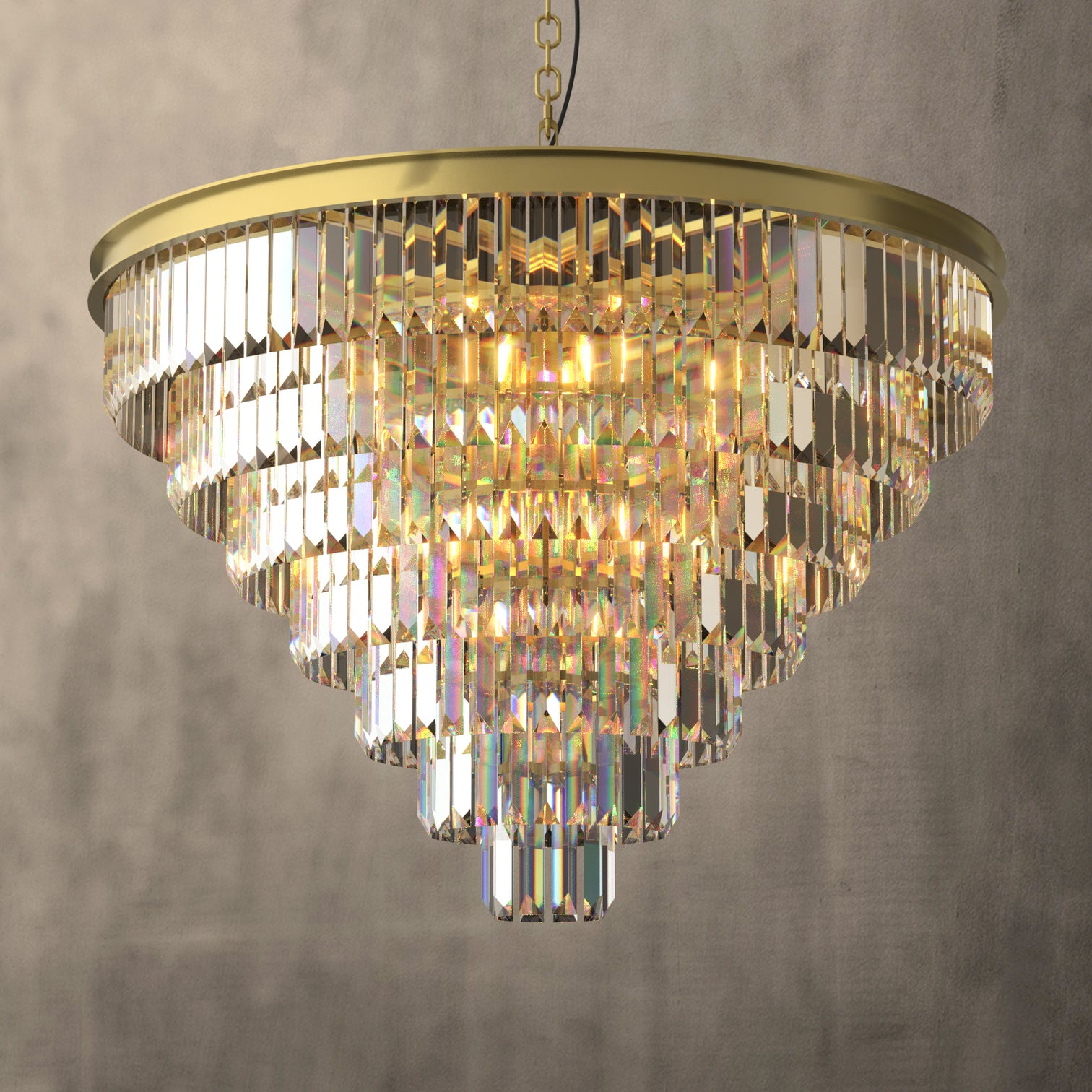 Teras K9 Modern Crystal Chandelier Round Light Fixture Dining Room Living Room E14 base - 7Pandas Australia