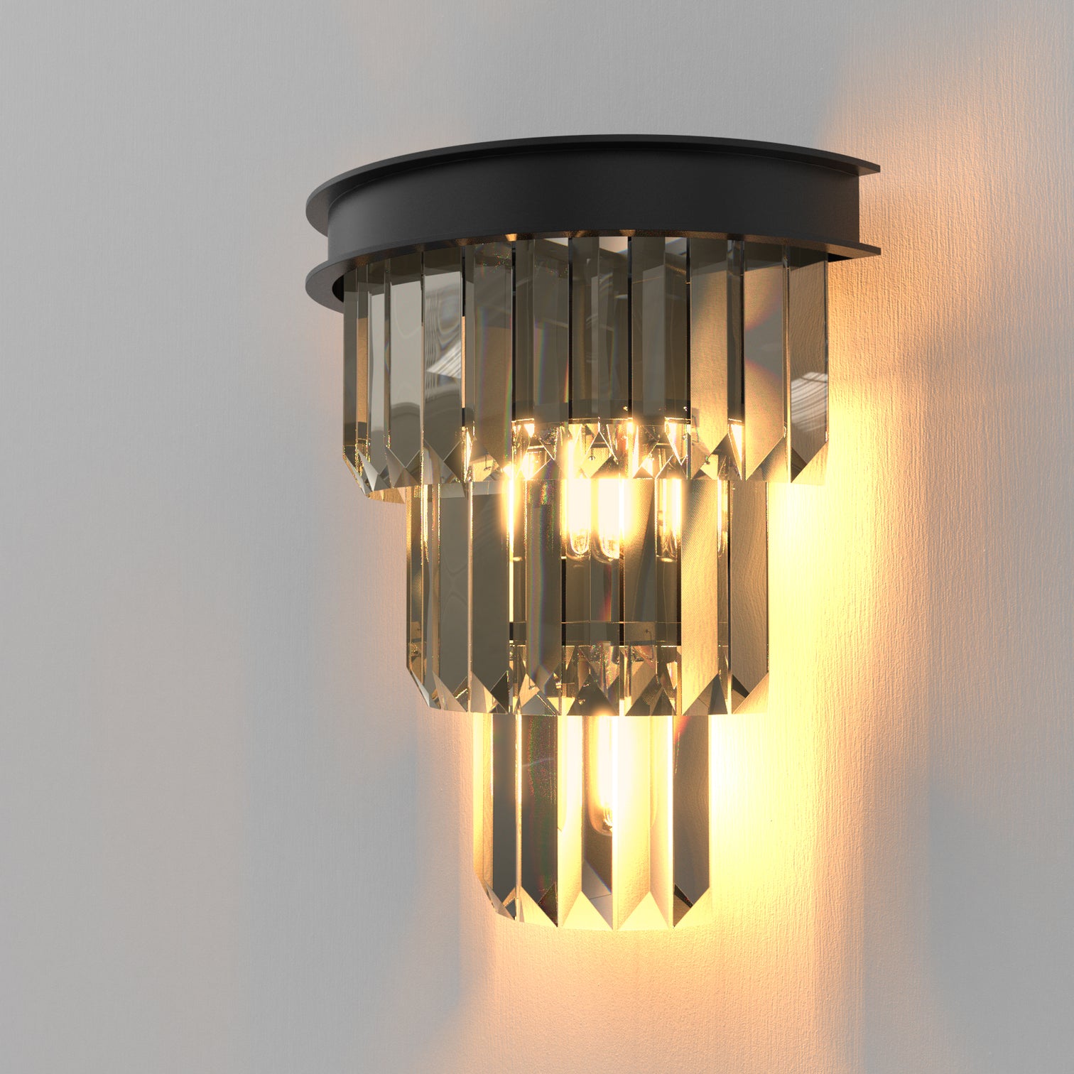 TERAS Contemporary Interior Crystal Wall Light for Living Room Bedroom Bathroom Bedside Hallway E14 base - 7Pandas Australia