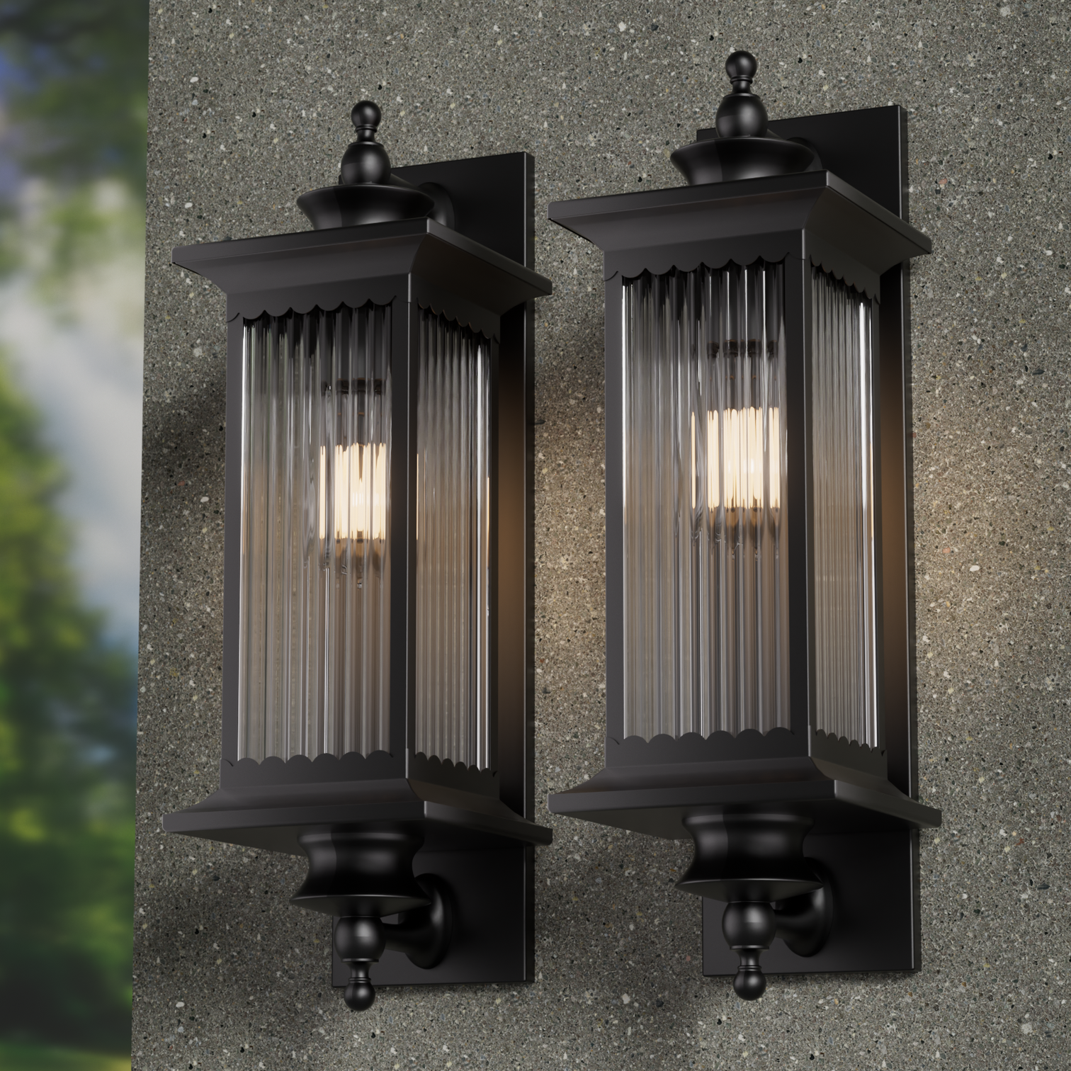 Murcia Large and Medium Traditional Outdoor Exterior Wall Light Matt Black E27 IP44 - 7Pandas Australia